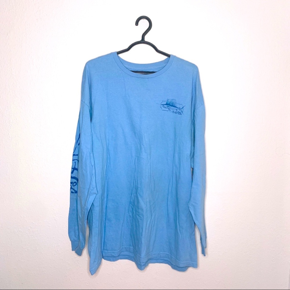 MENS SALT LIFE long sleeved shirt with fish logo